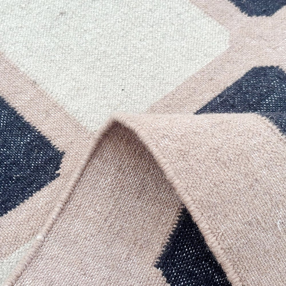 Handmade Wool Multicolor Vintage Dhurrie For Living